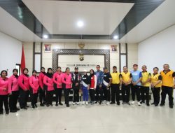 Polres Sergai Gelar Senam Mega Power Transformation Challange Bersama Wakil Ketua Bhayangkari Sumut