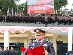 Polres Loteng Gelar Upacara Hari Kesaktian Pancasila dan Kenaikan Pangkat Pengabdian.