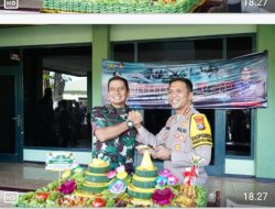 Kejutan Istimewa Kapolresta Sidoarjo kepada Korem 084/BJ di HUT Ke-79 TNI