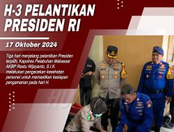 H-3 Pelantikan Presiden, Kapolres Pelabuhan Makassar Cek Kesehatan Personel untuk Jamin Keamanan