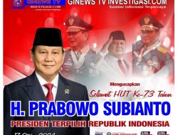 Media Online GINEWS TV INVESTIGASI Mengucapkan Selamat Hari Ulang Tahun H. Prabowo Subianto Ke-73