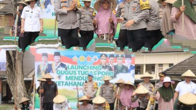 Kapolres Loteng Dampingi Kapolda NTB Launching Gugus Tugas Polri Dukung Ketahanan Pangan