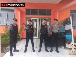 Polres Loteng Perketat Pengamanan KPU, Bawaslu dan Gudang Logistik Pasca Tahapan Pemungutan Suara.