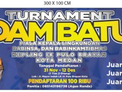 Pasca Pilkada, Kepala Lingkungan IX Pulo Brayan Kota Gelar Turnamen DAM BATU