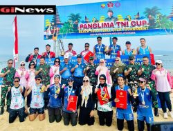 Tim Kodim 1606/Mataram Raih Juara Pertama Open Tournament Voli Pantai Piala Panglima TNI 2024