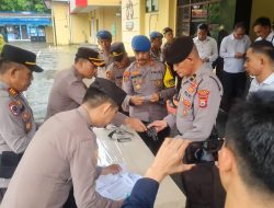 Polres Maros Gelar Pemeriksaan Senjata Api Milik Personel