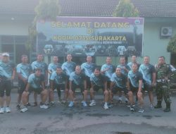 Kodim 0735/Surakarta Genjot Stamina Fisik Prajurit Dengan Lari Aerobik