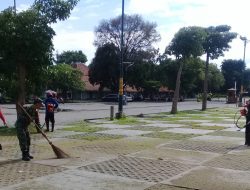 Kerja Bhakti Dan Pembersihan Babinsa Keprabon Bersama Tim Saberling Menyasar Lapangan Pamedan Mangkunegaran