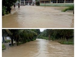 Ratusan Rumah di Desa Bucer Terendam Banjir, BPBD Provinsi Sumut Diminta Berkolaborasi atasi Banjir Akibat Tanggul Sungai Sibarau Jebol di Kab. Sergai.