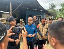 Pj. Wali Kota Bersama Wali Kota Tebing Tinggi Terpilih Tinjau Lokasi Banjir