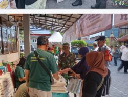 Peran Serta Babinsa Serengan, Bantu Pasar Sembako Murah