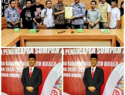 Sekretaris Dewan DPRD Kab. Batola Terima SK Penetapan Bupati dan Wakil Bupati Terpilih