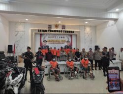 6 Tersangka Curanmor Diamankan Satreskrim Polres Pamekasan, Satu Pelaku Berasal Dari Surabaya.