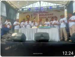 Meriahnya HUT Partai Gerindra Dirayakan di Kantor DPC Padalarang.