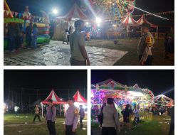 Cegah Ganguan Kamtibmas, Polsek Way Tuba Lakukan Patroli KRYD di Pasar Malam.