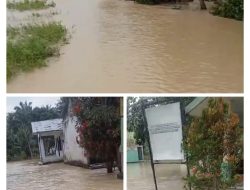 BPBD Provinsi Sumatera Utara di Minta Tanggap Banjir Yang Melanda di Desa Bukit Cermin Hilir Serdang Bedagai.