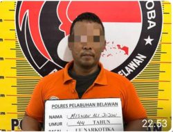 Sat Narkoba Polres Pelabuhan Belawan Tangkap Dua Pengedar Shabu di Mabar Hilir