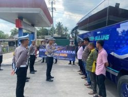 Operasi Keselamatan Krakatau 2025, Satlantas Polres Way Kanan Berikan Himbauan ke Pengguna Jalan