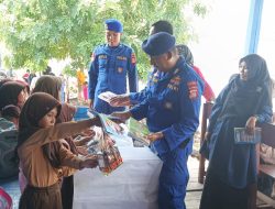 Peduli Warga Pesisir, Sat Polairud Polres Dompu Gelar Layanan Perpustakaan dan Kesehatan Gratis.