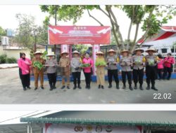 Polres Serdang Bedagai Bersama Jajaran Mengikuti Zoom Meeting Live di Lapangan Uji SIM Polres Sergai