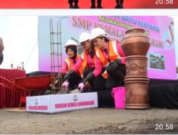 Ny. Juliati Sigit Prabowo Lakukan Peletakan Batu Pertama Pembangunan SMK Kemala Bhayangkari, Tanda Komitmen Pendidikan