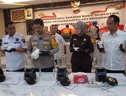 Satuan Reserse Narkoba (Satresnarkoba) Polrestabes Makassar Berhasil Mengungkap dan Memusnahkan Narkotika Jenis Sabu 1,4 Kg