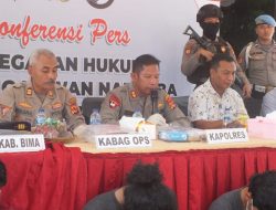 Press Release Polres Dompu, Ungkap 4 Kasus Tindak Pidana Narkotika Dari 7 Terduga Pelaku Yang di Tangkap.