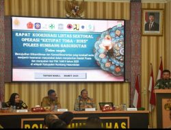 Rapat Koordinasi Lintas Sektoral Operasi “Ketupat Toba” 2025 di Polres Humbahas