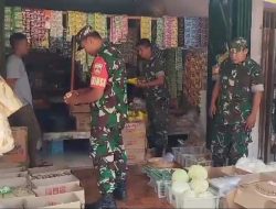 Babinsa Desa Poleng Bergerak Cepat Cegah Lonjakan Harga Sembako