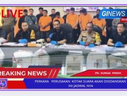 Tiga Belas Perkara Perusakan Kotak Suara Sungai Penuh Diterima Pengadilan Dan ini Jadwalnya !!