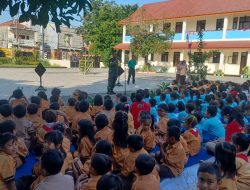 Berkunjung Ke Sekolah, Babinsa Jagalan Berikan Motivasi Dan Semangat Belajar Kepada Anak-anak SD Kanisius Sorogenen