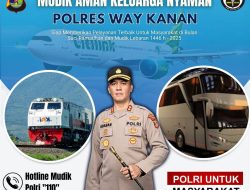 Mudik Aman dan Keluarga Nyaman saat Lebaran, Polisi Siapkan Layanan Hotline 110 di Way Kanan.
