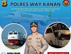 Tingkatkan Pelayanan Mudik Lebaran 2025, Polres Way Kanan Siapkan Layanan Hotline 110 Polri
