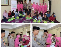 Polri Untuk Masyarakat, Kapolres Berikan Tali Asih Ke Anak Yatim di Polsek Blambangan Umpu