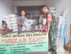 Jelang Hari Raya Idul Fitri, Babinsa Sriwedari Monitoring Harga Sembako