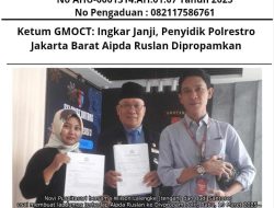 Ketum GMOCT : “Diduga Ingkar Janji, Penyidik Polrestro Jakarta Barat Aipda RS Dipropamkan ?!”