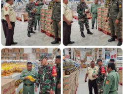 Babinsa Tipes Sidak Harga Sembako di Grosir Lotte Mart