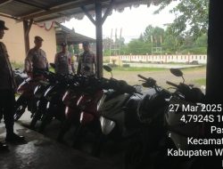 Menjelang Idul Fitri 1446 H Polsek Banjit Terima Titipan 9 Unit Sepeda Motor, dari Masyarakat yang Akan Mudik Lebaran