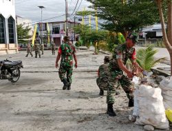 Karya Bhakti Pembersihan Mesjid Agung Syuhada Masamba, Wujud Kerja Sama TNI dan Masyarakat di Bulan Suci Ramadhan