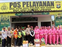 Kapolres Way Kanan Tinjau Pos Pelayanan Lebaran 2025