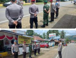 Babinsa Koramil 1314-02/Atinggola Melaksanakan Pos Pam Ketupat Otanaha Tahun 2025 di Perbatasan Atinggola