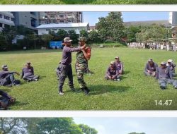 Babinsa Jebres Adakan Pelatihan Siaga Mandiri Satlinmas Sebagai Garda Terdepan Keamanan Lingkungan Kelurahan Jebres