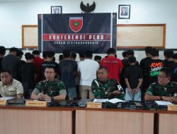 Danrem 141/TP Hadiri Konferensi Pers Kodam XIV/Hsn di Kota Makassar Terkait Sindikat Penipuan Online Di Kabupaten Sidrap