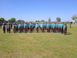 Babinsa Bekali Wasbang dan PBB Kepada Siswa Siswi SMKN 1 Miri