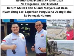 Ketum GMOCT dan Aliansi Masyarakat Desa Nyamplung Sari Laporkan Pengusaha Udang Nakal ke Penegak Hukum