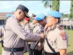 Polres Way Kanan Gelar Upacara Sertijab Kasatresnarkoba, Kasipropam dan Kapolsek.