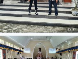 Polres Sergai Melalui Jajaran Polsek Memberikan Rasa Aman kepada Masyarakat yang Menjalankan Ibadah di Gereja.