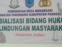 Pemerintah Desa Mekarsari Kecamatan Panimbang Kabupaten Pandeglang Banten Sosialisasi Bidang Hukum Dan Perlindungan Masyarakat