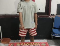 Tim Opsnal Polres Dompu Tangkap Pengedar Shabu Asal Desa Baka Jaya.