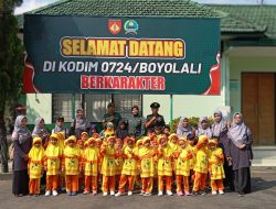 Perkenalkan Institusi TNI, Kodim Boyolali Terima Kunjungan TK BA Aisyah Sendanglo Simo